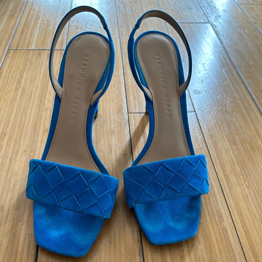Veronica Beard Augustina Blue Heels 6.5 - Picture 5 of 10